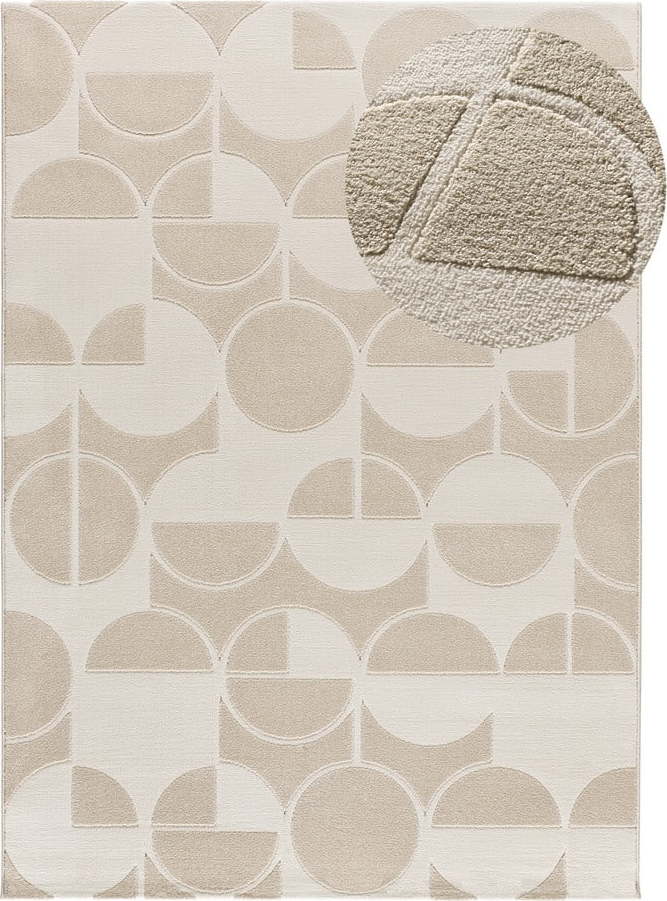 Koberec v krémové a slonovinové barvě 80x150 cm Flora – Universal Universal