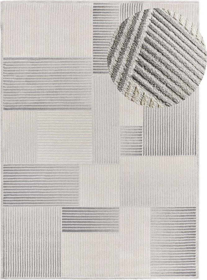 Koberec ve světle šedé a slonovinové barvě 200x290 cm Baresa – Universal Universal