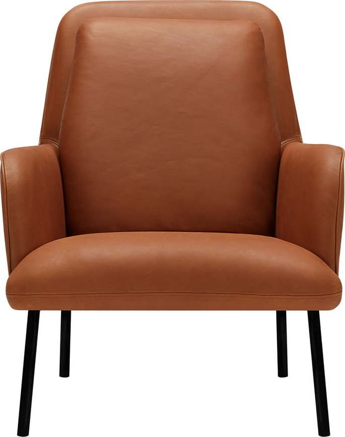 Koňakově hnědé křeslo Oliver – Sits Sits