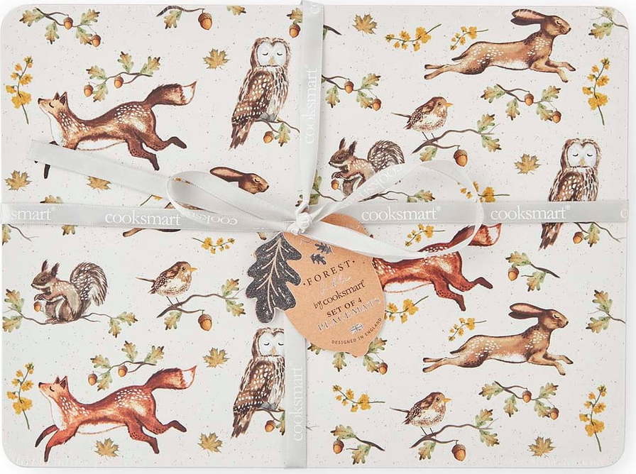 Korková prostírání v sadě 4 ks 27x35 cm Forest Fable – Cooksmart ® Cooksmart