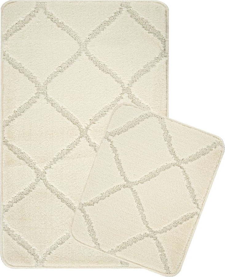 Krémové koupelnové předložky v sadě 2 ks 50x80 cm Cizgili – Foutastic Foutastic