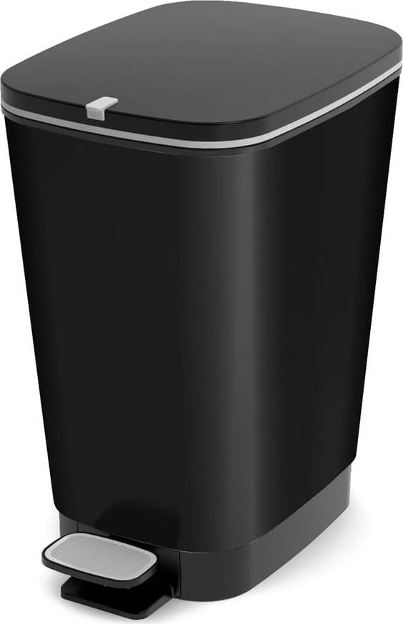 Matně černý nášlapný plastový odpadkový koš 35 l Chic Bin – KIS KIS