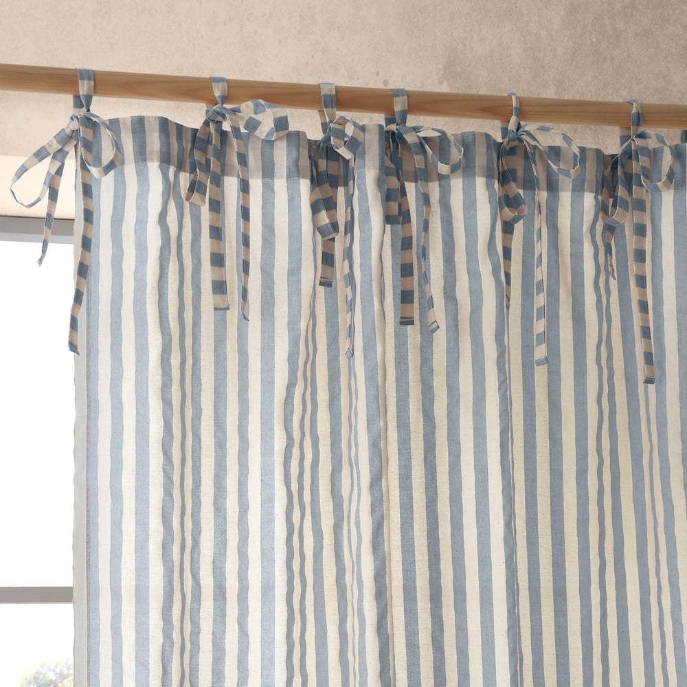 Modrá záclona 140x229 cm Zanzibar Stripe – Pineapple Elephant Pineapple Elephant