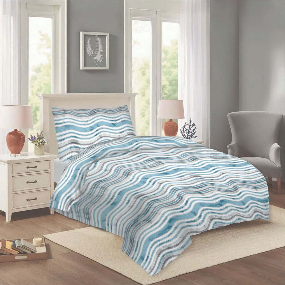 Modré bavlněné povlečení na jednolůžko 140x200 cm Jasana – Cotton House Cotton House