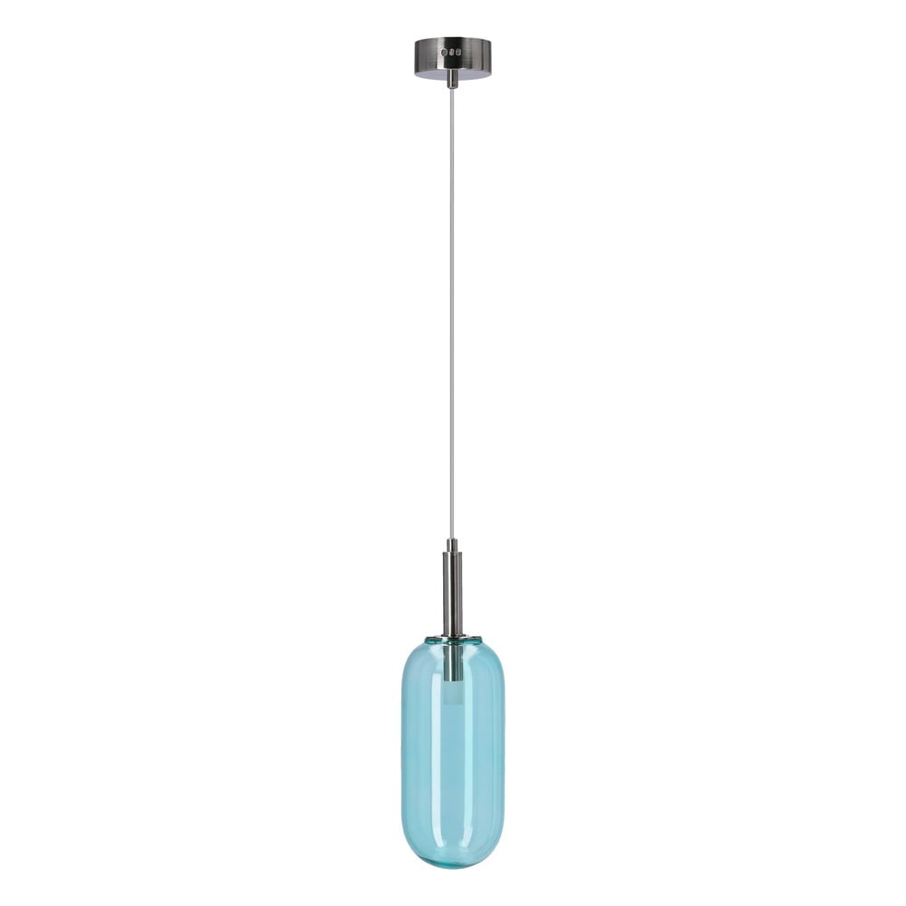 Modré LED závěsné svítidlo se skleněným stínidlem ø 13 cm Fiuggi – Candellux Lighting Candellux Lighting