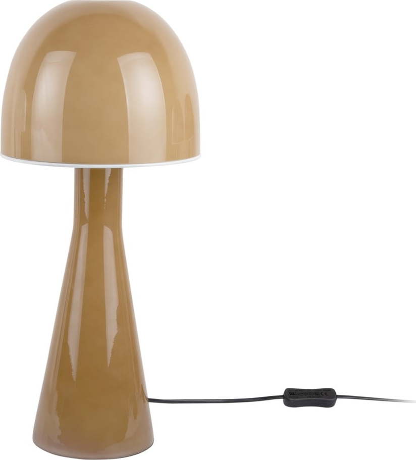 Okrově žlutá stolní lampa se skleněným stínidlem (výška 45 cm) Bombin – Leitmotiv Leitmotiv