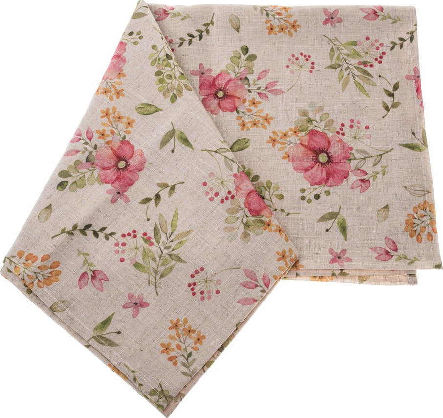 Omyvatelný ubrus s příměsí lnu 140x140 cm – Dakls Dakls