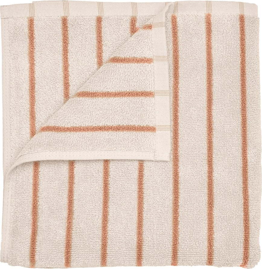 Oranžový/béžový froté ručník z Bio bavlny 30x50 cm Arto – Blomus Blomus