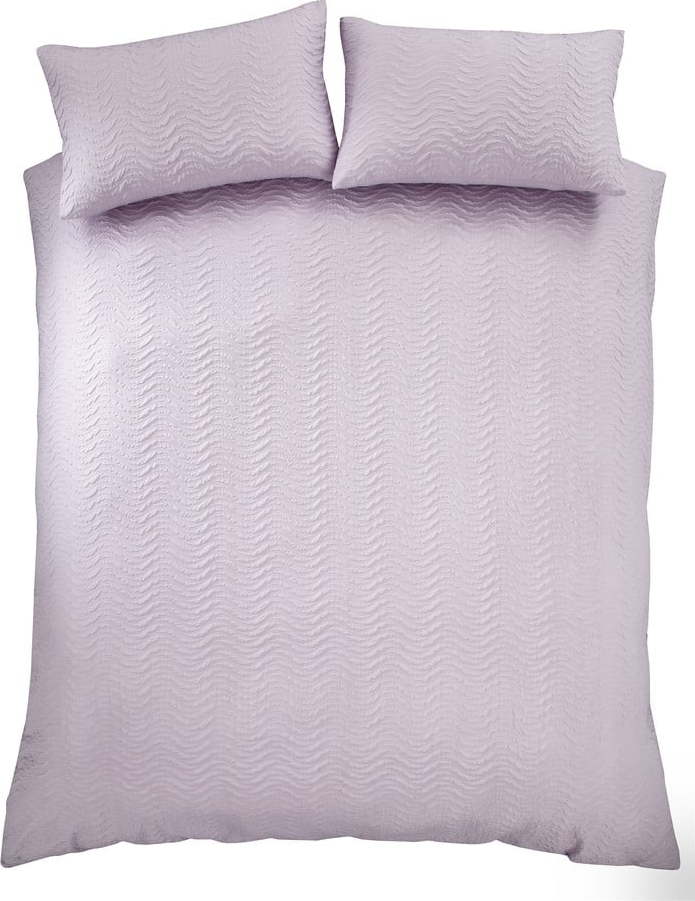 Povlečení na jednolůžko v levandulové barvě 135x200 cm Heatset Wave – Catherine Lansfield Catherine Lansfield