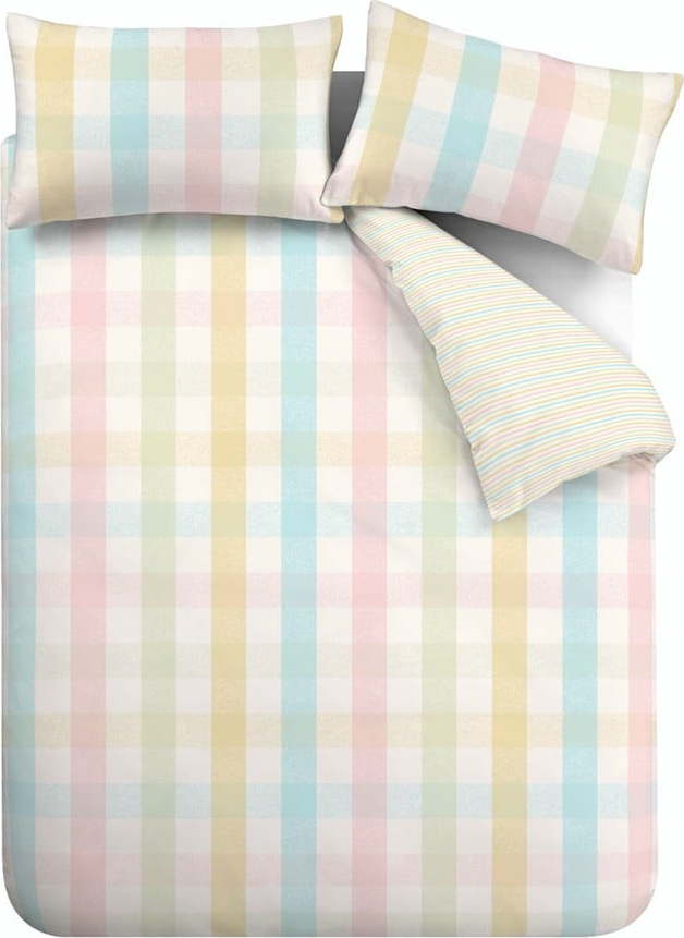Prodloužené povlečení na dvoulůžko 230x220 cm Spring Check – Catherine Lansfield Catherine Lansfield