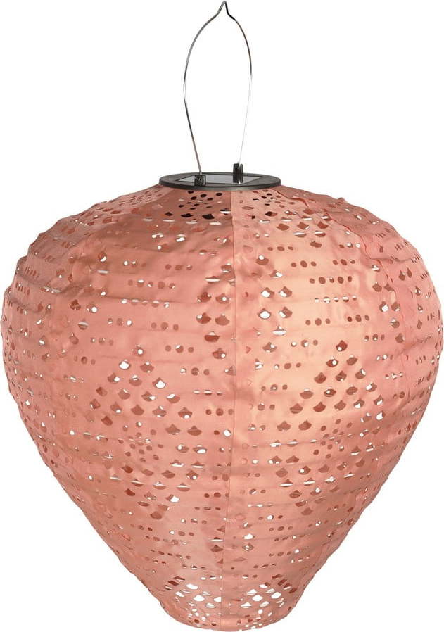 Růžová venkovní solární LED lucerna (výška 30 cm) Greatham – House Nordic House Nordic