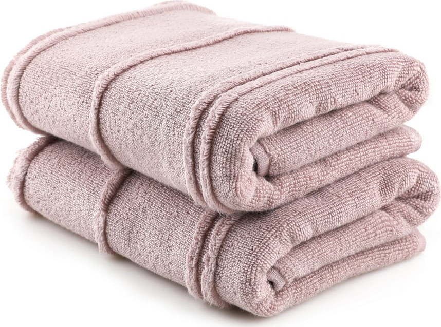 Růžové froté ručníky v sadě 2 ks 50x90 cm Arden – Foutastic Foutastic