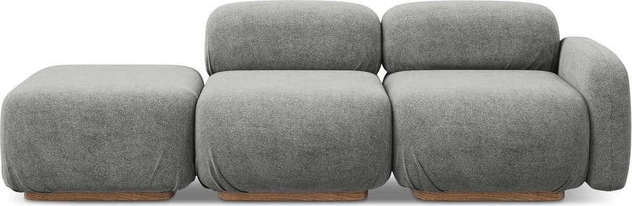 Šedá lenoška z textilie bouclé (levý roh) Ailani – Makamii Makamii