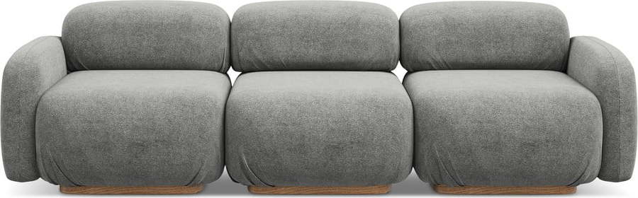 Šedá modulární pohovka z textilie bouclé 270 cm Ailani – Makamii Makamii