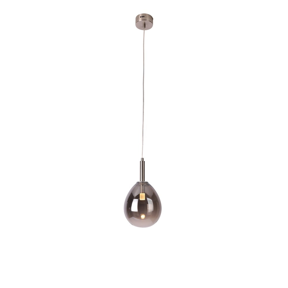 Šedé LED závěsné svítidlo se skleněným stínidlem Lukka – Candellux Lighting Candellux Lighting