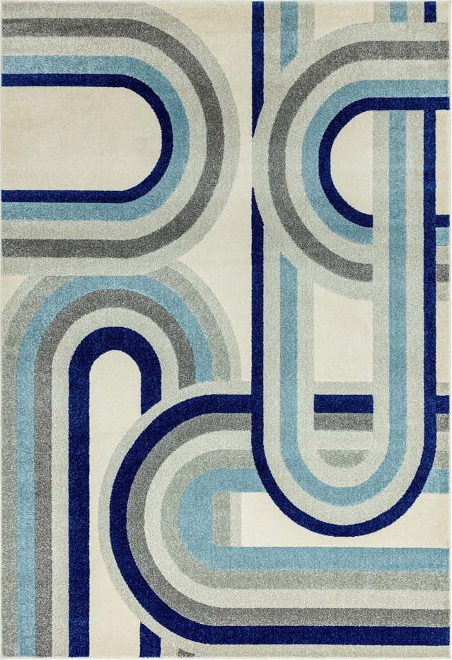 Šedo-modrý koberec 80x150 cm Nova Retro Blue – Asiatic Carpets Asiatic Carpets