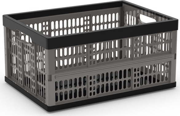 Šedý plastový úložný box 47