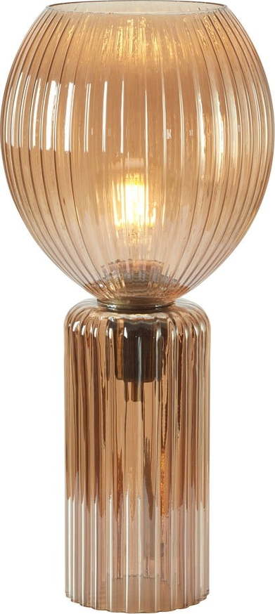 Stolní lampa jantarová se skleněným stínidlem (výška 40 cm) Toulipa – Markslöjd Markslöjd