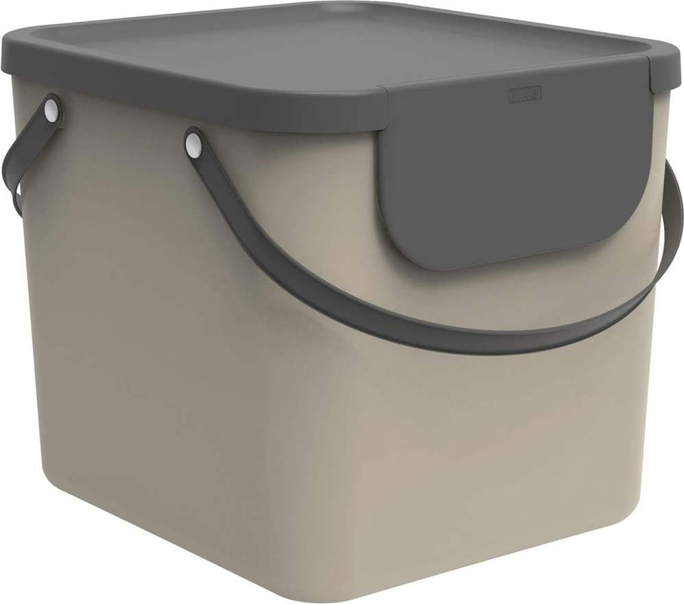 Světle hnědý odpadkový koš na tříděný odpad z recyklovaného plastu 40 l Albula – Rotho ROTHO