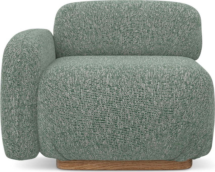 Světle zelený modul pohovky (levý roh) Ailani – Makamii Makamii