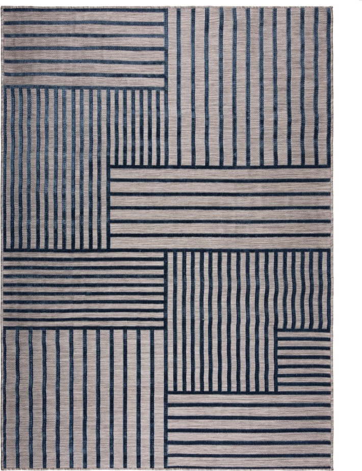 Tmavě modrý vnitřní a venkovní koberec 160x230 cm Vigo Blocks – Flair Rugs Flair Rugs