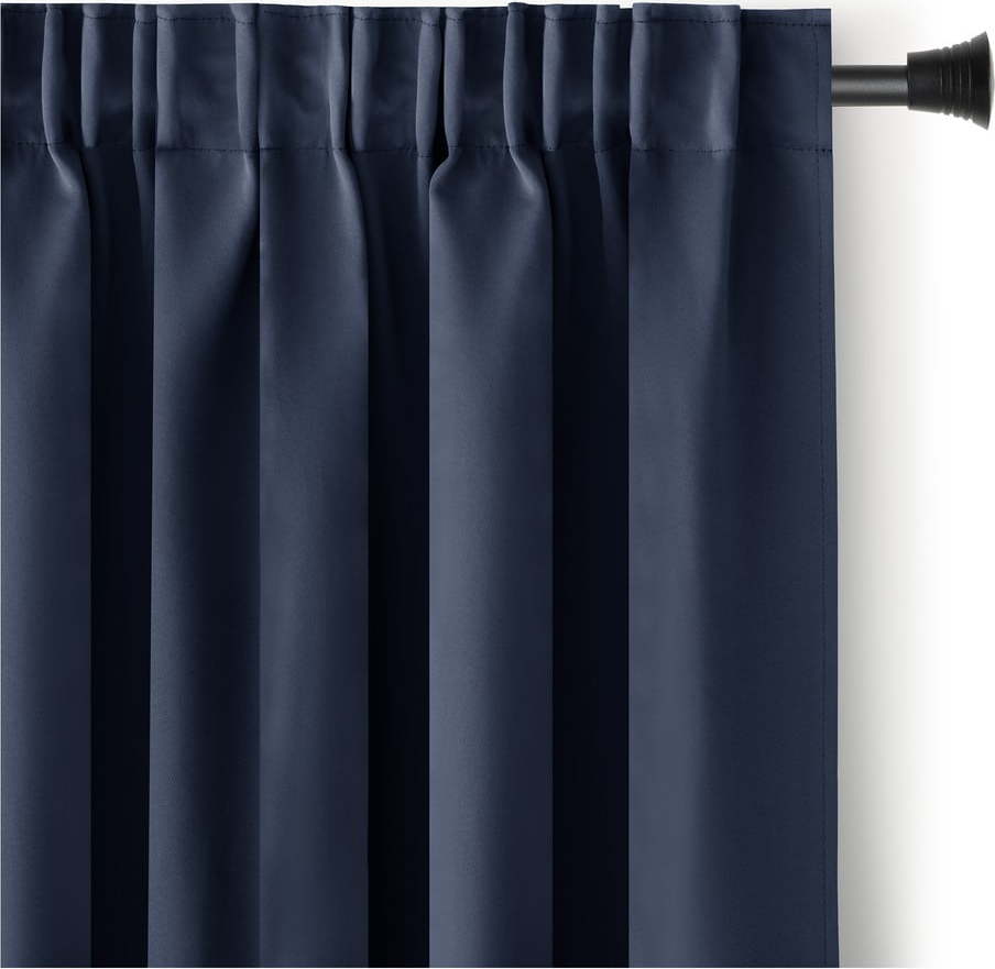 Tmavě modrý zatemňovací termo závěs 140x245 cm Pleat – Restilo Restilo