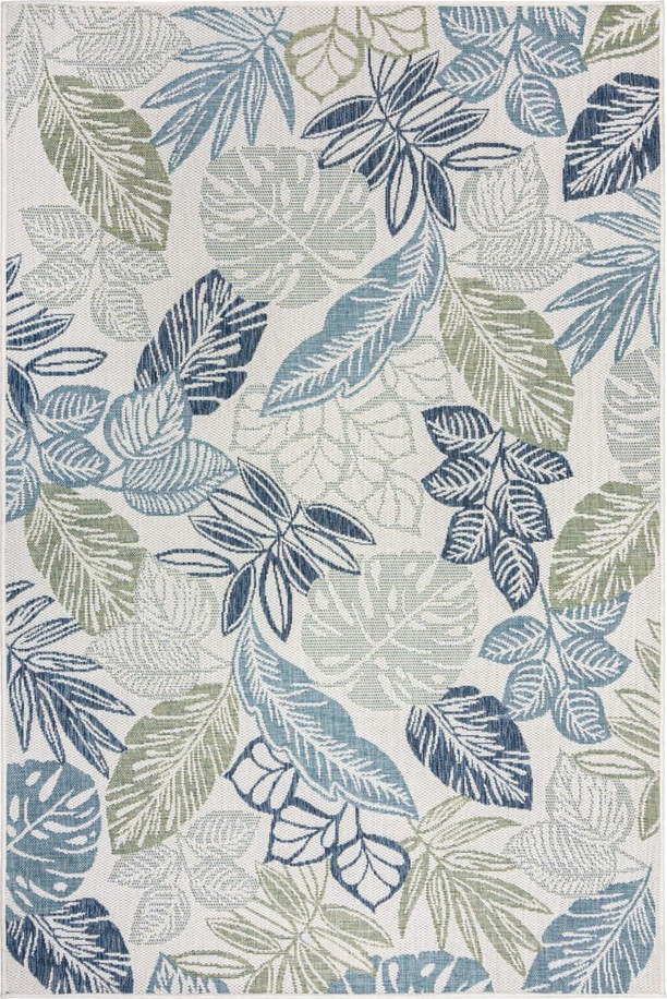 Zeleno-modrý vnitřní a venkovní koberec 120x170 cm Bella Leaf – Flair Rugs Flair Rugs