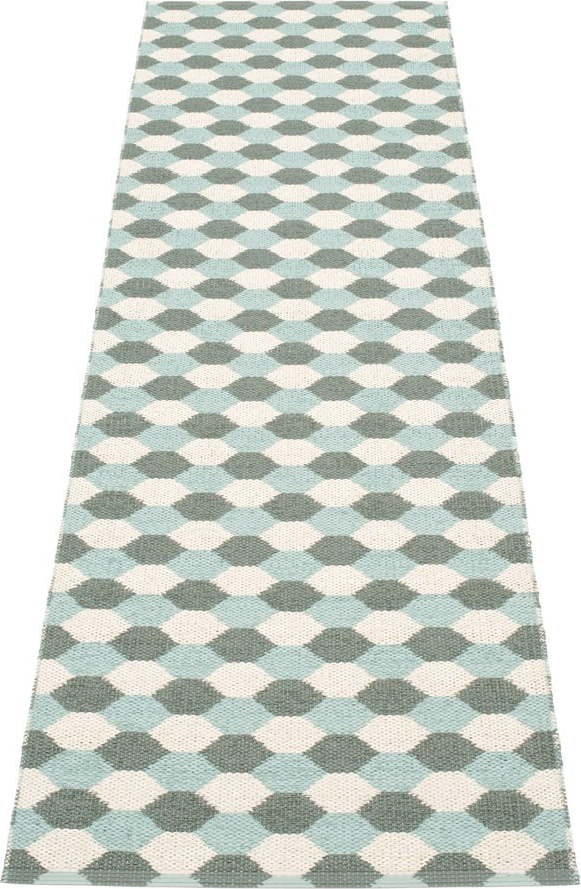 Zeleno-tyrkysový vnitřní a venkovní běhoun 70x250 cm Dana Army – Pappelina Pappelina