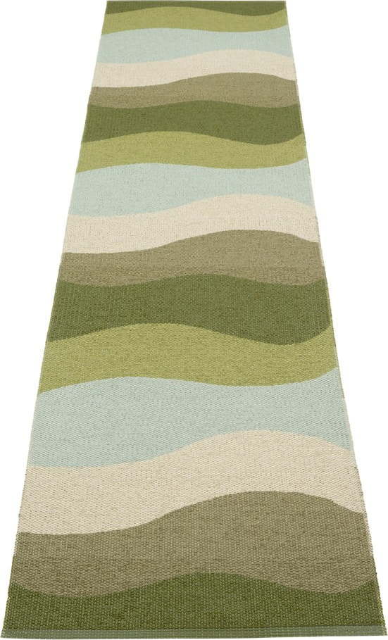 Zelený vnitřní a venkovní běhoun 70x300 cm Urvi Woods – Pappelina Pappelina