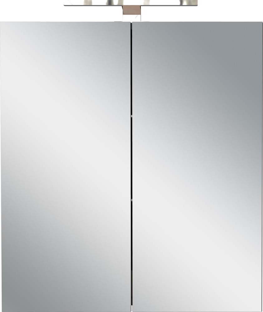 Antracitová závěsná/se zrcadlem koupelnová skříňka 60x71 cm Arcena – Germania Germania