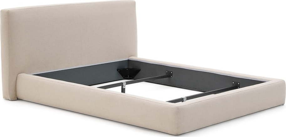 Béžová čalouněná jednolůžková postel bez roštu 90x200 cm Blok – Kave Home Kave Home