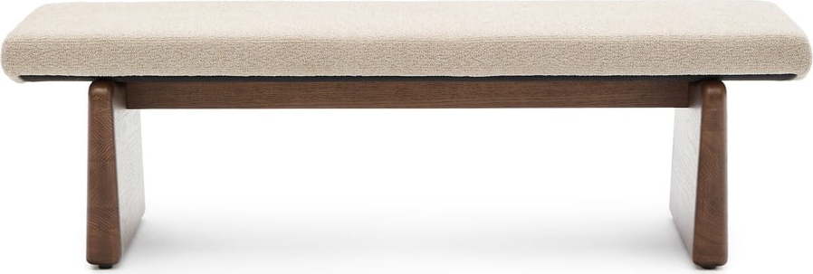 Béžová/v tmavě přírodní barvě žinylková lavice Topaz – Kave Home Kave Home