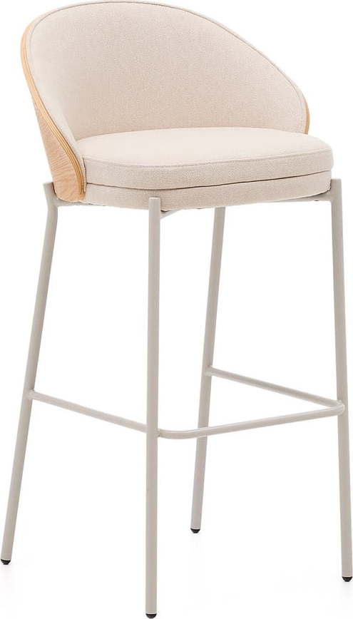 Béžová/ve světle přírodní barvě barová židle (výška sedáku 77 cm) Eamy – Kave Home Kave Home