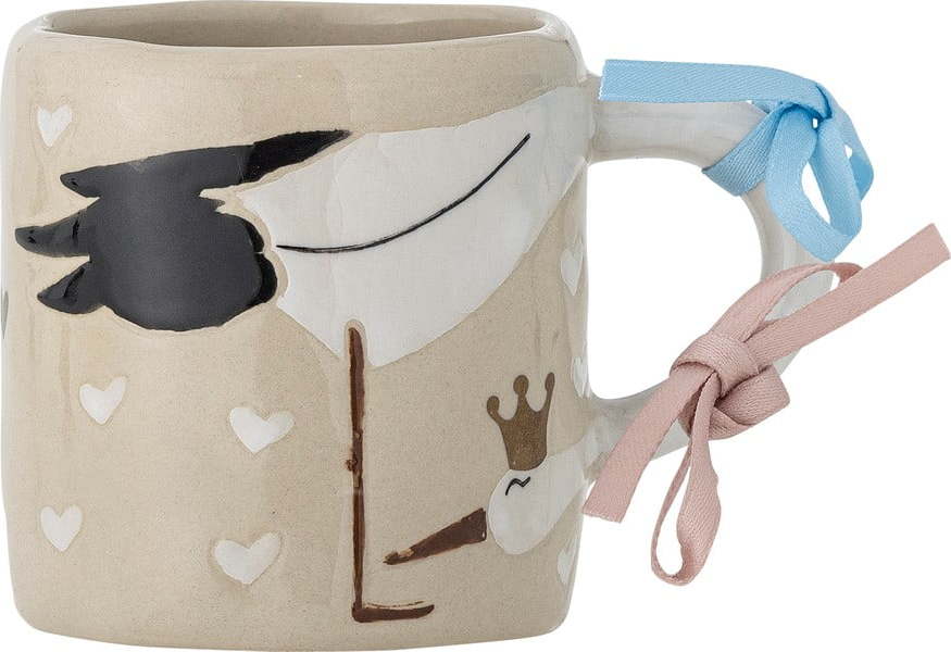 Béžový hrnek z kameniny 225 ml Bambino – Bloomingville Mini Bloomingville Mini