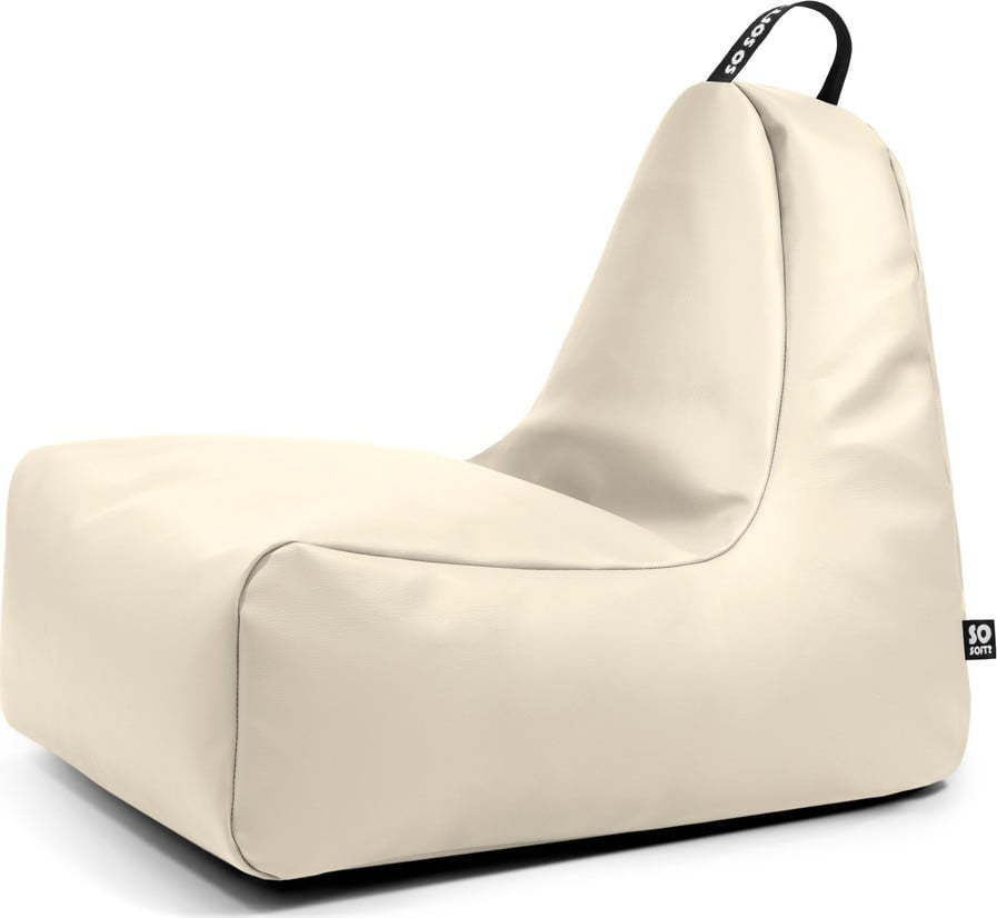 Béžový sedací vak z imitace kůže Chill XL – So Soft? So Soft?