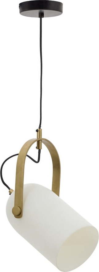 Bílé závěsné svítidlo se skleněným stínidlem ø 14 cm Reisy – Kave Home Kave Home