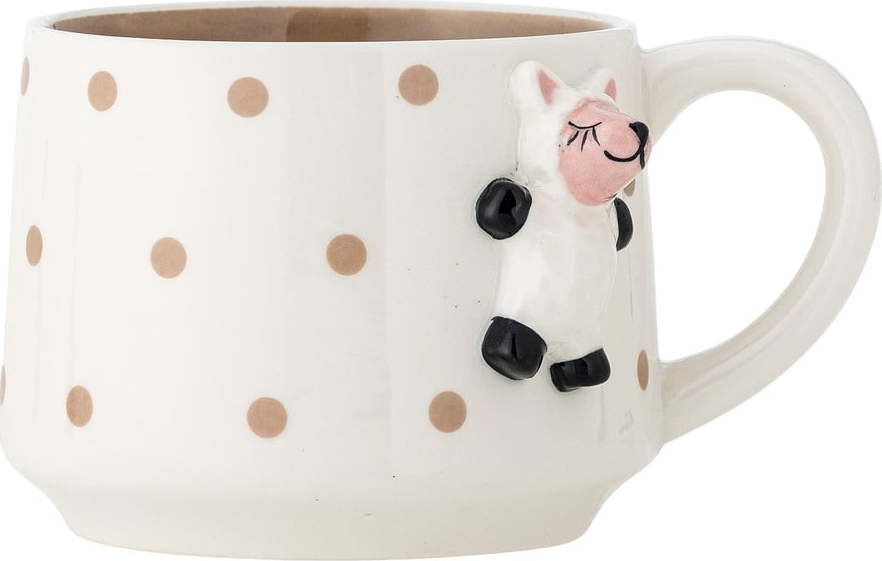 Bílý hrnek z kameniny 370 ml Dolly – Bloomingville Mini Bloomingville Mini