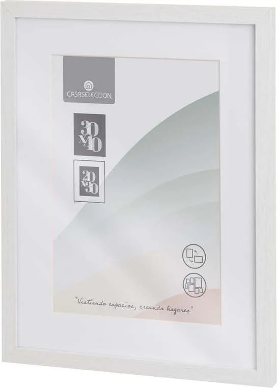 Bílý rámeček na zeď 32x42 cm Sencillo – Casa Selección