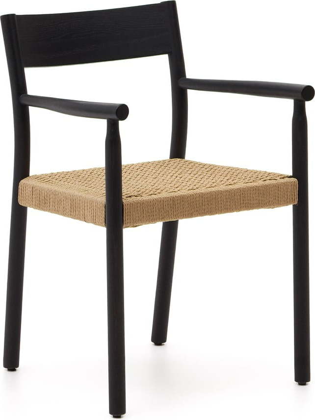 Černá/v přírodní barvě jídelní židle z dubového dřeva Yalia – Kave Home Kave Home