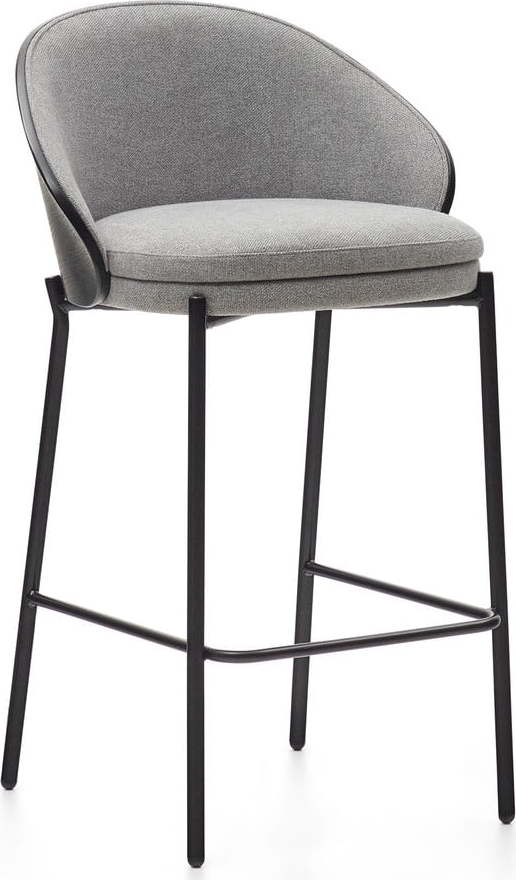 Černo-šedá barová židle (výška sedáku 65 cm) Eamy – Kave Home Kave Home