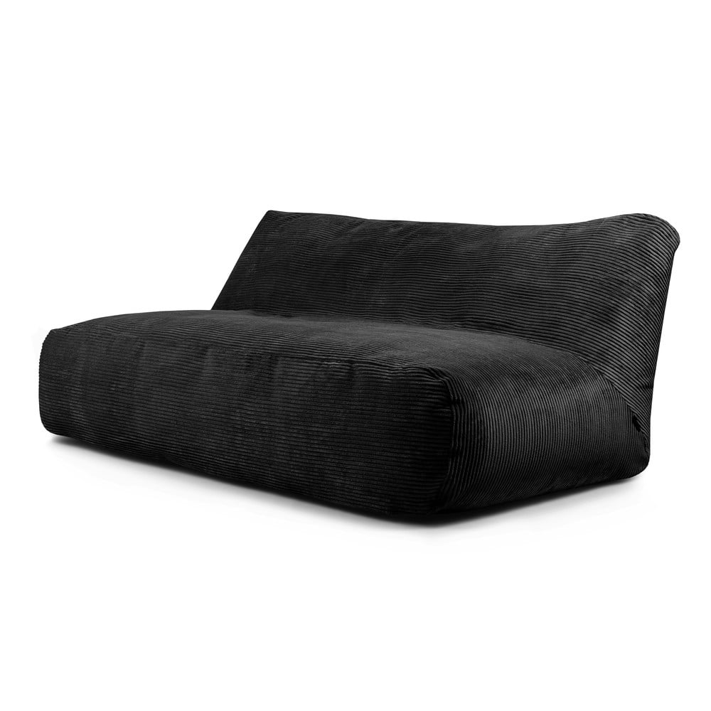 Černý manšestrový sedací vak Sofa Tube 190 – SLOWDOWN SLOWDOWN
