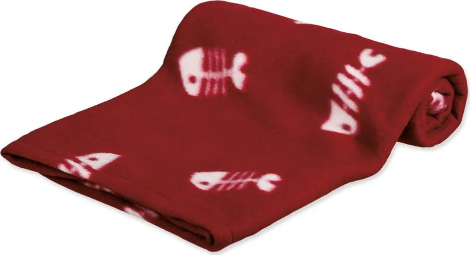 Červená fleecová deka pro kočku 100x70 cm Trixie Barney – Plaček Pet Products