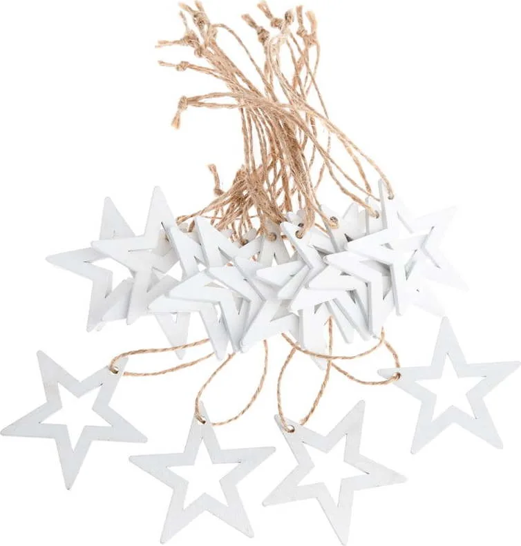 Dřevěné vánoční ozdoby v sadě 18 ks 5 cm Stars – Dakls