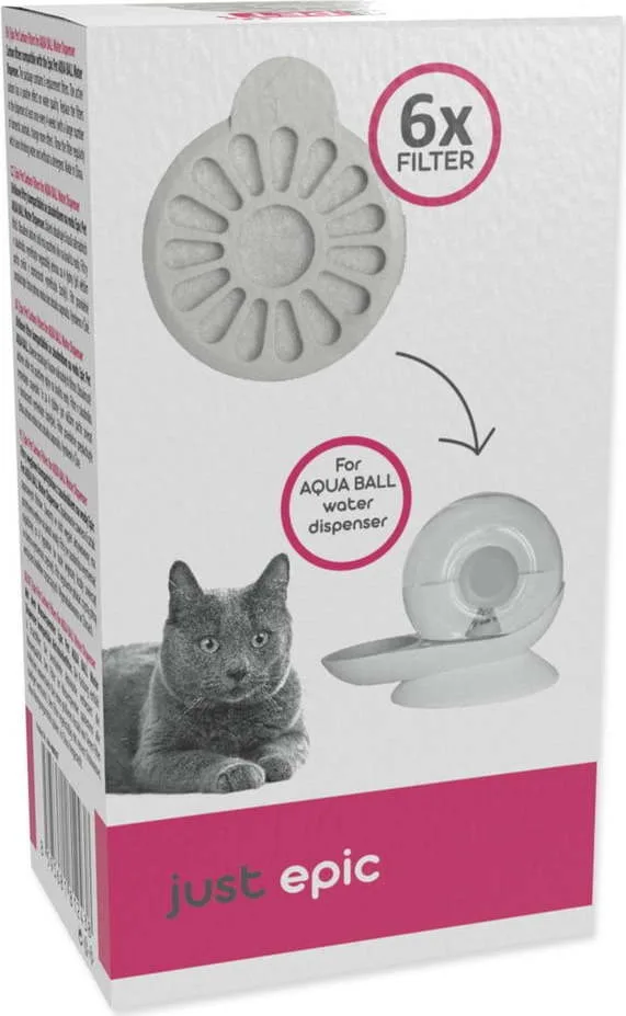 Filtry do vodní fontány v sadě 6 ks pro kočku Epic Pet Aqua Ball – Plaček Pet Products