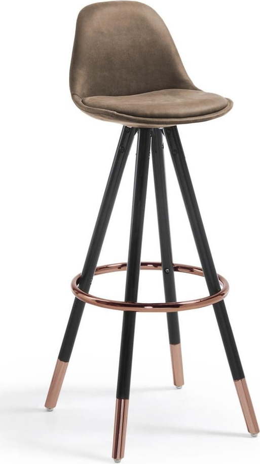 Hnědá barová židle (výška sedáku 75 cm) Slad – Kave Home Kave Home