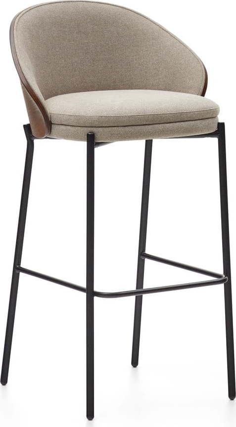 Hnědá/béžová barová židle (výška sedáku 77 cm) Eamy – Kave Home Kave Home