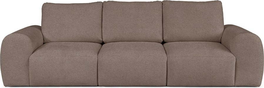 Hnědá pohovka z textilie bouclé 287 cm Mirel – Rodier Rodier
