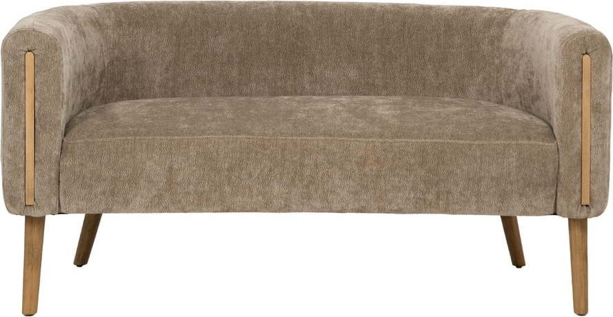Hnědá žinylková pohovka 142 cm Birch – Ixia Ixia