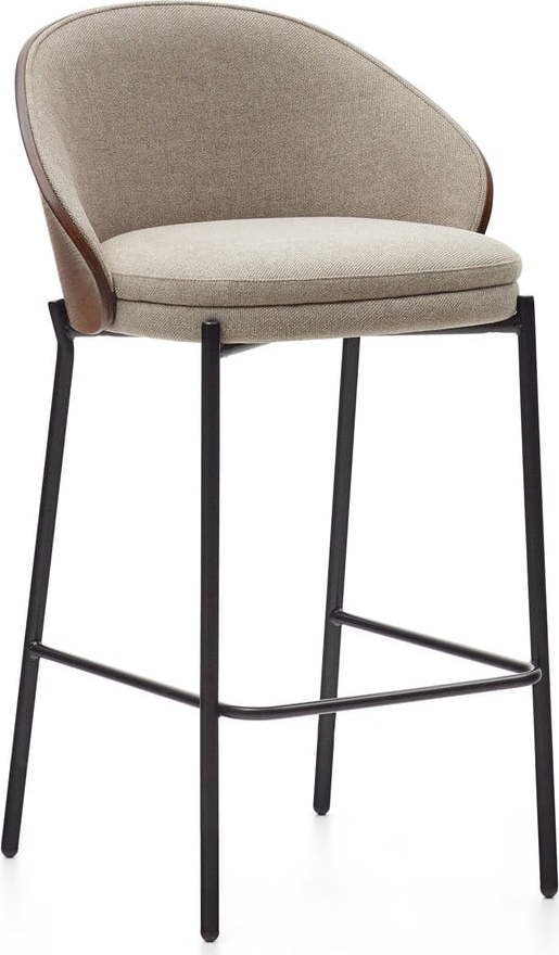 Hnědo-béžová barová židle (výška sedáku 65 cm) Eamy – Kave Home Kave Home