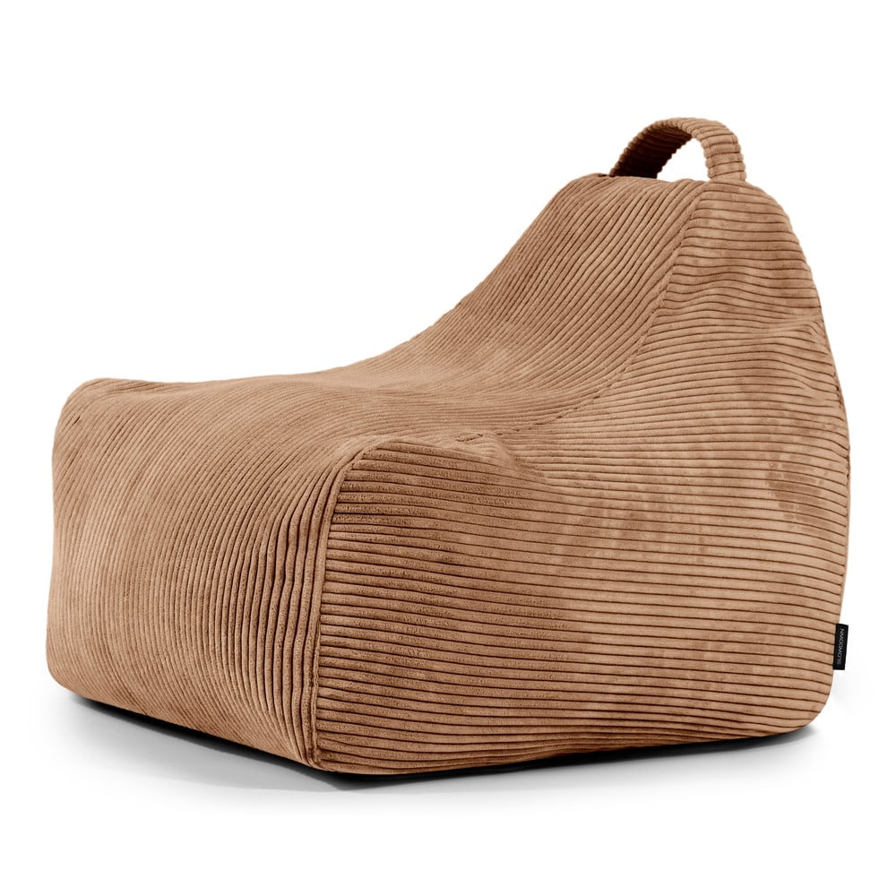 Hnědý manšestrový dětský sedací vak Game Amuse – SLOWDOWN SLOWDOWN